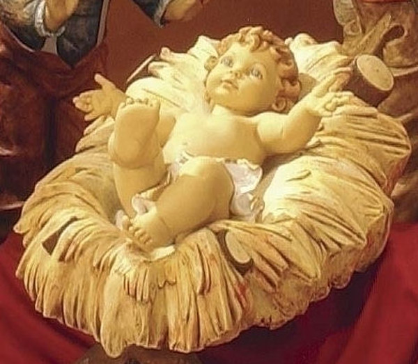 Manger Only for baby jesus cradle nativity sculptural statues Fontanini
